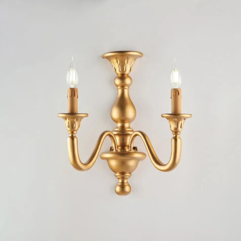 Wandleuchten aus Holz, hergestellt in Italien für die Inneneinrichtung - Siena Viadurini