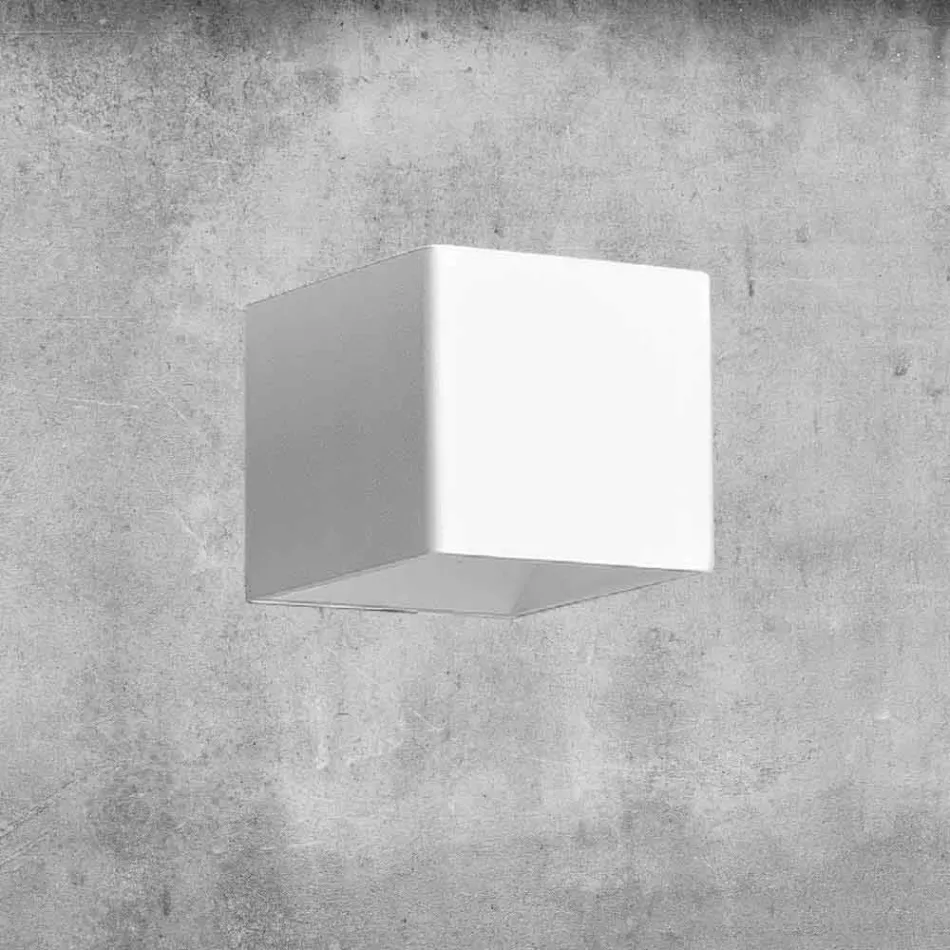 Wandleuchte aus Messing und Gips Made in Italy - Cubetto Aldo Bernardi Viadurini