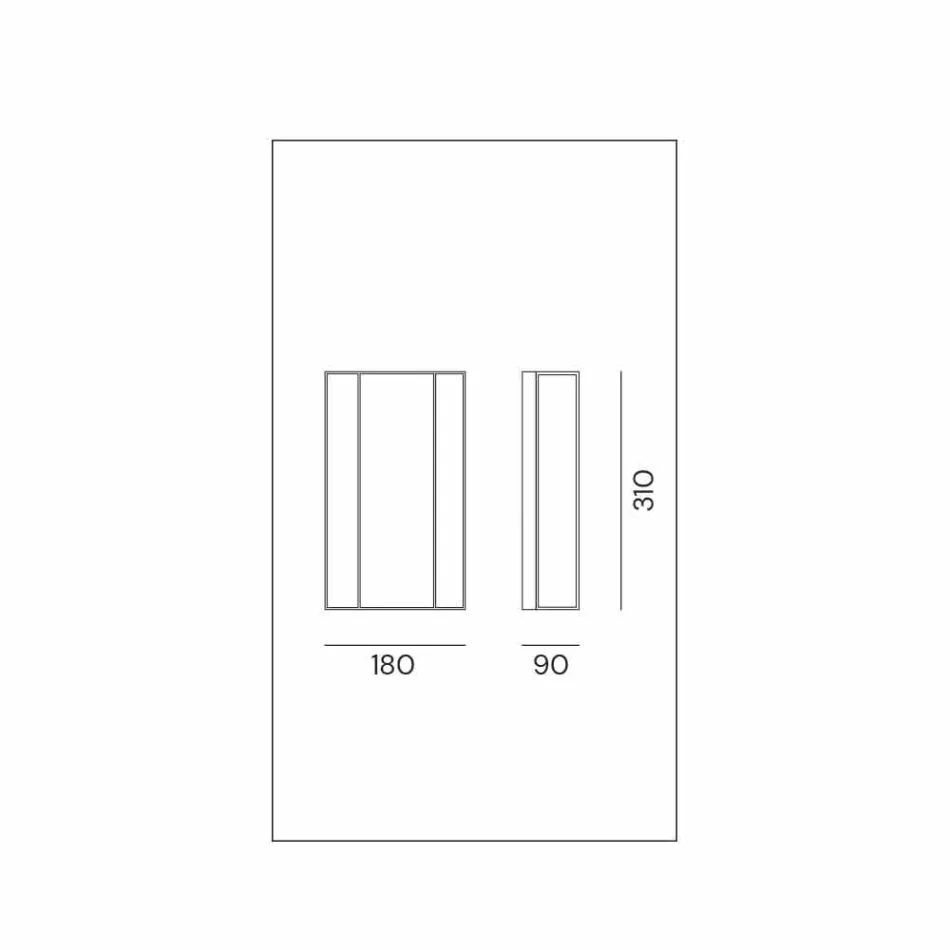 Wandlampe aus Messing und Glas mit 2 Lichtern Handgefertigtes Design - Bound von Il Fanale Viadurini