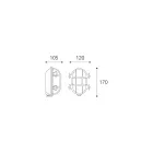 Vintage-Wandleuchte aus Messing mit Opal-/Klarglas – Meerjungfrau Viadurini