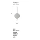 LED-Wandleuchte im modernen Design aus Metall in Weiß, Schwarz oder Gold - Hand Viadurini