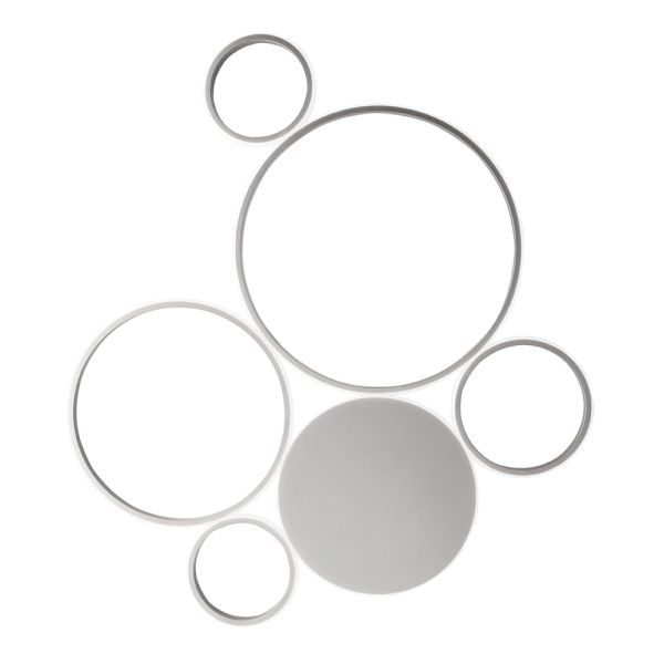 Moderne led-wandleuchte aus lackiertem metall in gold- oder silber-finish - punto