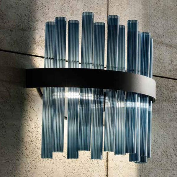 Moderne italienische luxus-wandlampe aus mundgeblasenem glas - maesta