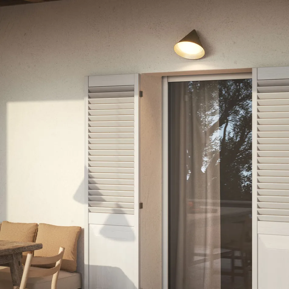 Außenwandleuchte aus Glas und Messing, hergestellt in Italien – Rain Viadurini