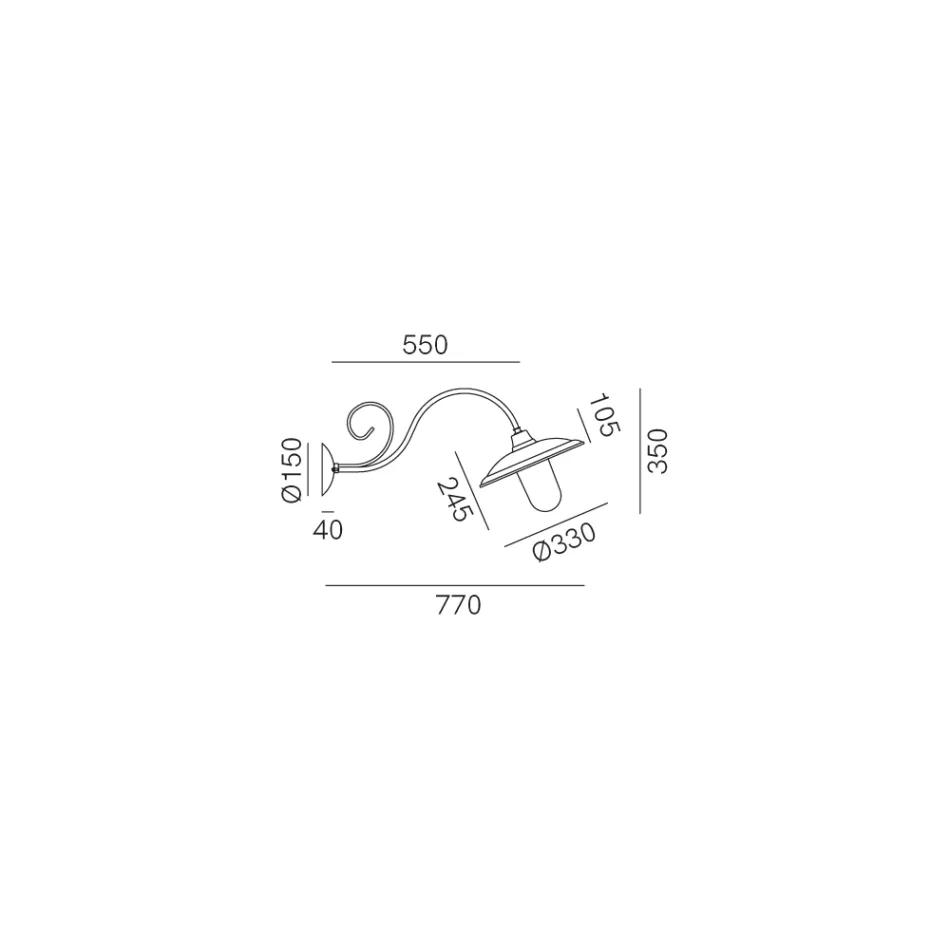 Wandapplikationen aus Messing, Kupfer und Glas in Italien – Chiocciola Viadurini