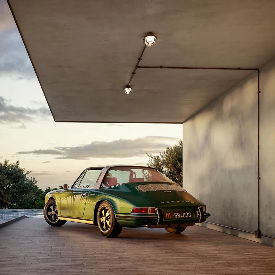 Ovale Wandleuchte mit Messingkäfig, hergestellt in Italien – Boot Viadurini