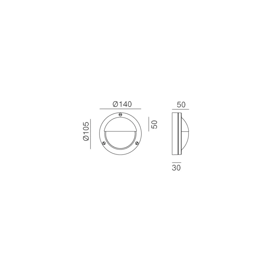 Runde Wandleuchte aus Messing mit optionalem Detail – Boot Viadurini