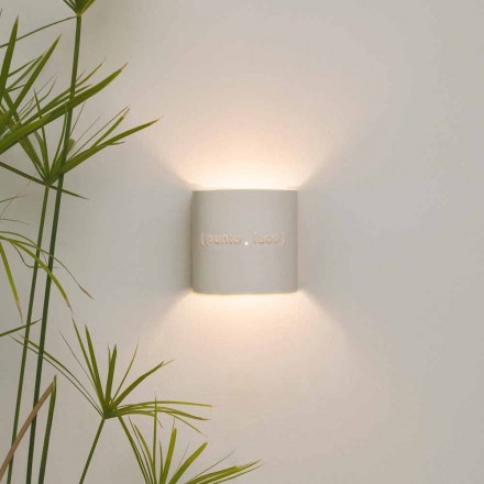 Moderne zweifarbige Wandlampe aus Nebulite In-es.artdesign Punto Luce Design Viadurini