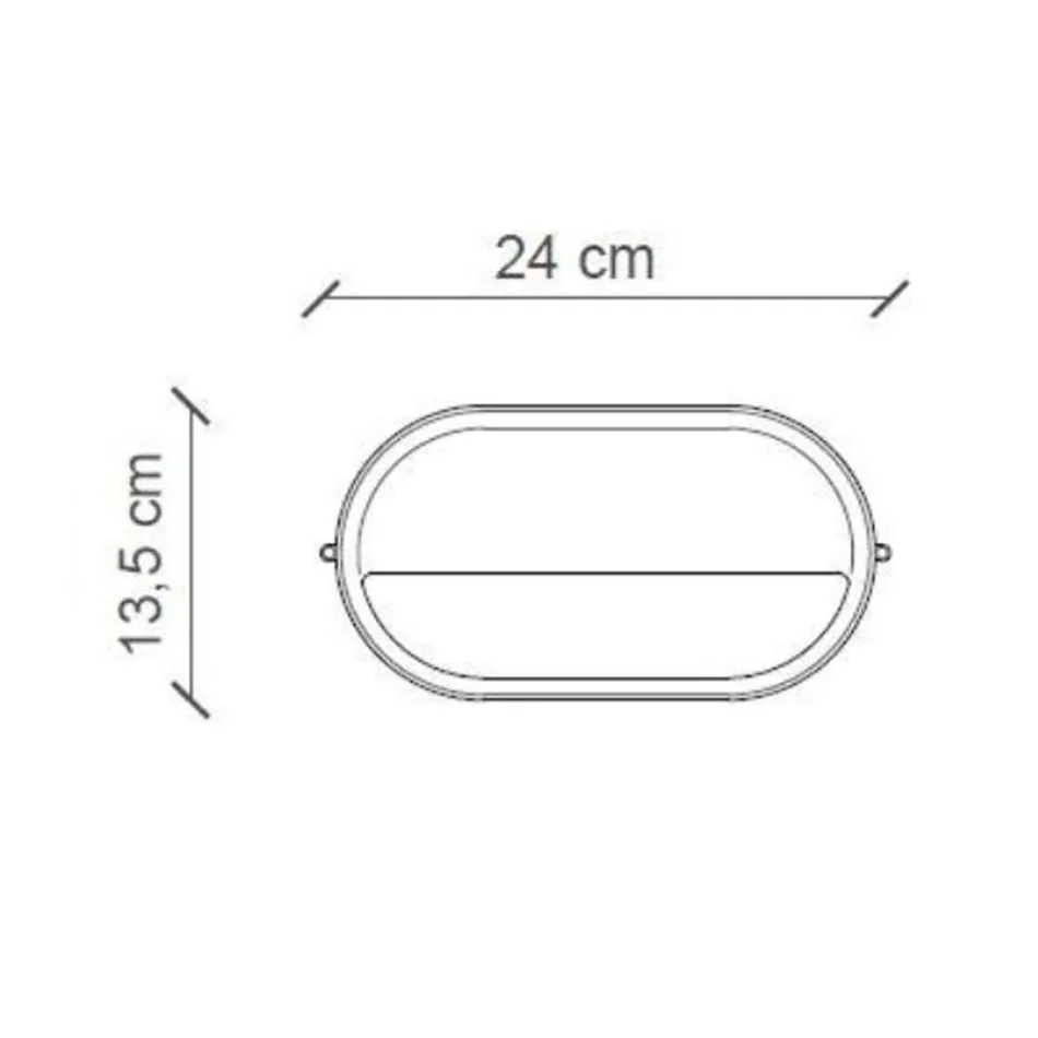 Horizontale Außenwandleuchte aus handgemalten Blumen aus Keramik - Brindisi Viadurini