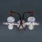 Keramik Wandleuchte handdekoriert Ferroluce Roma Viadurini