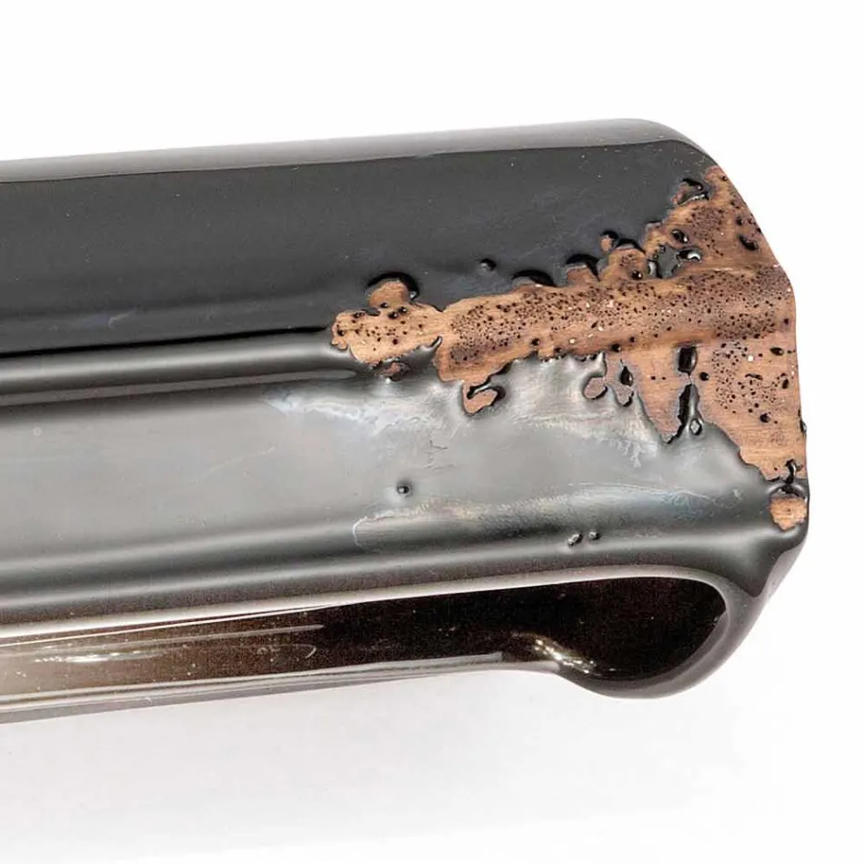 Vintage-Applikation Handwerk poliert Keramik Ethel Ferroluce Viadurini