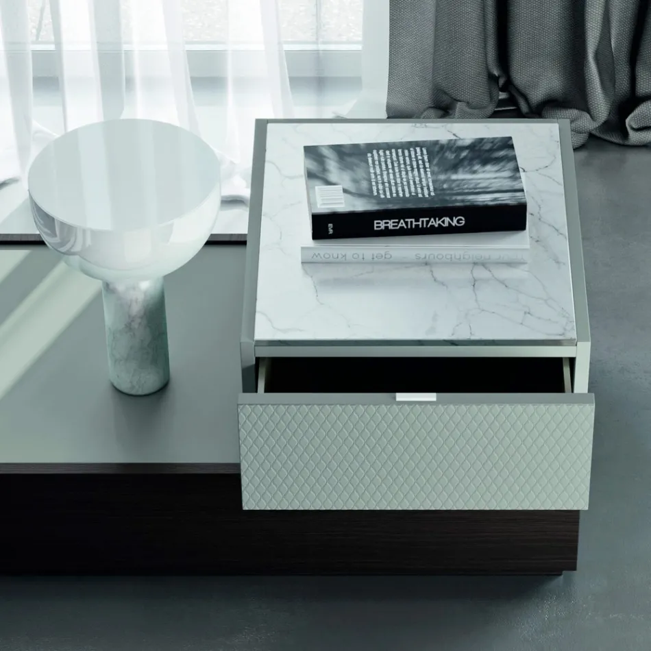 Schlafzimmermöbel mit 7 Elementen Modern Style Made in Italy - Polynesien Viadurini