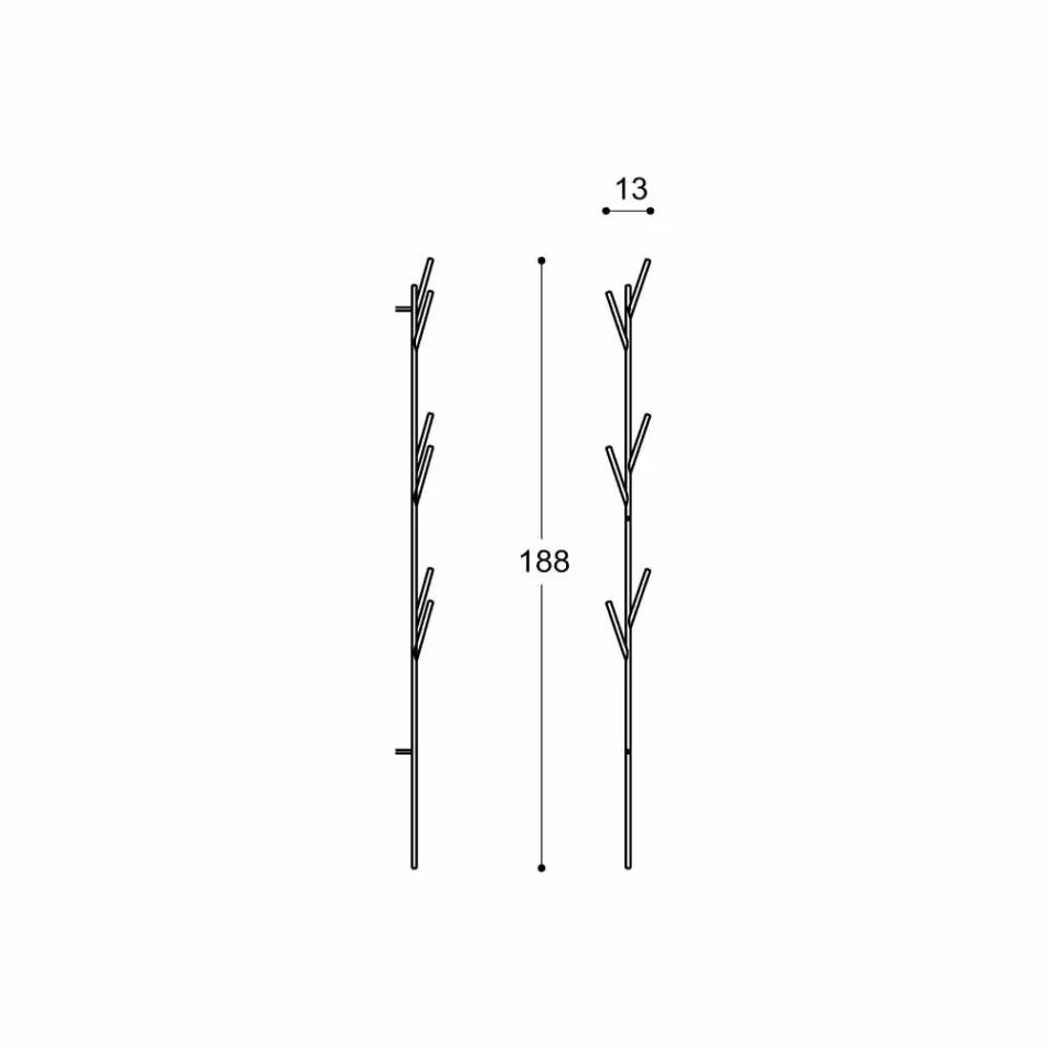 Modern Design Bodengarderobe in Weiß oder Chrom Metall - Kottac Viadurini