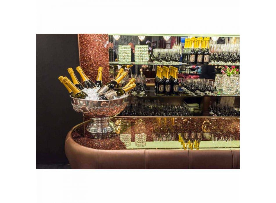 Bartheke mit Glitzerglasplatte Made in Italy, Luxus - Kalkutta