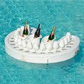 Schwimmende Poolbar aus Kunstleder und Plexiglasexiglas