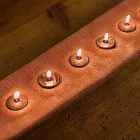 Wachsboot mit braunen oder elfenbeinfarbenen Kerzen inklusive Made in Italy – Ludvig Viadurini