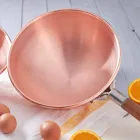 Handverzinnte Kupferbastardella mit Holzgriff 30 cm - Giampiero Viadurini