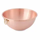 Handverzinnte Kupfer Halbkugel Bastardella mit Ring 22 cm - Giampiero Viadurini