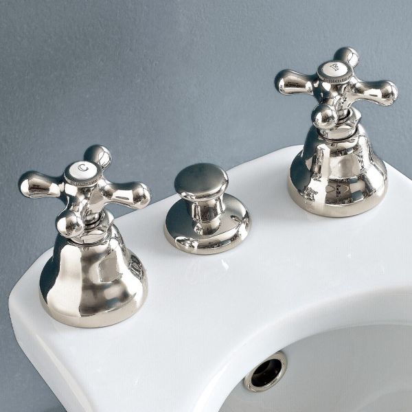 Batterie-bidet 3-loch-abfluss interne lieferung handgefertigtes messing - ercolina