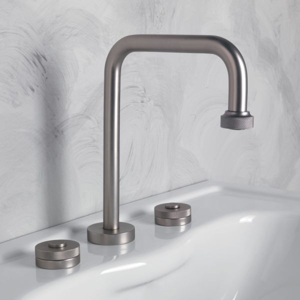 Moderne 3-loch-waschtischarmatur mit ablaufgarnitur, hergestellt in italien – quito