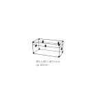 Design-Truhe aus transparentem Acrylglas und modernem Stahl - Dante Viadurini