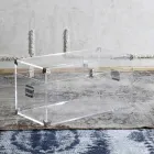 Design-Truhe aus transparentem Acrylglas und modernem Stahl - Dante Viadurini