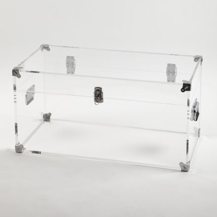 Design-Truhe aus transparentem Acrylglas und modernem Stahl - Dante Viadurini