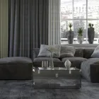 Koffer aus transparentem oder geräuchertem Acrylglas und modernem Stahl - Dante Viadurini