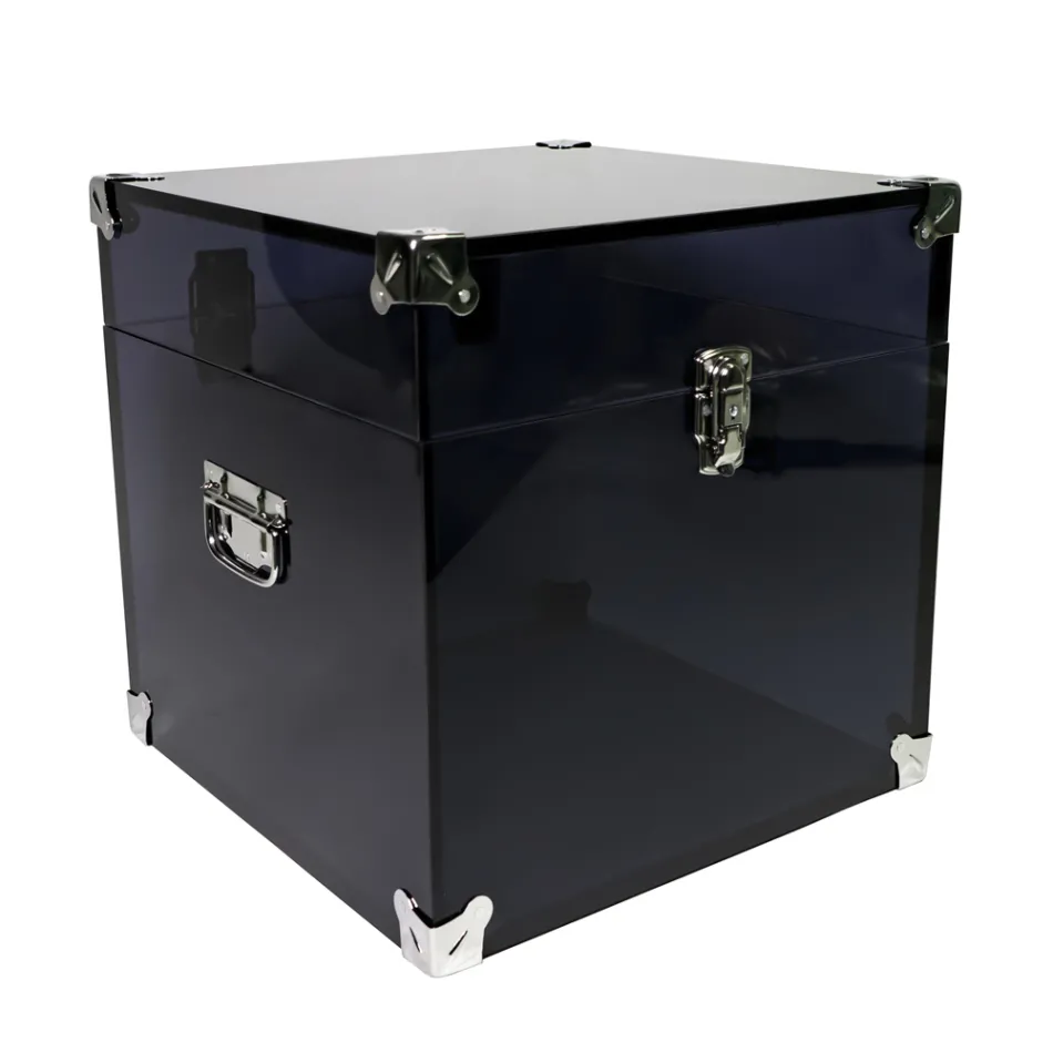 Koffer aus transparentem oder geräuchertem Acrylglas und modernem Stahl - Dante Viadurini