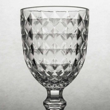 Becher aus transparentem Glas mit Reliefdekor 12 Stück - Angers