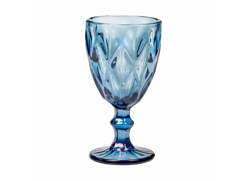 Modernes Design Glasfarbene Weingläser 6 Stück - Timon Viadurini