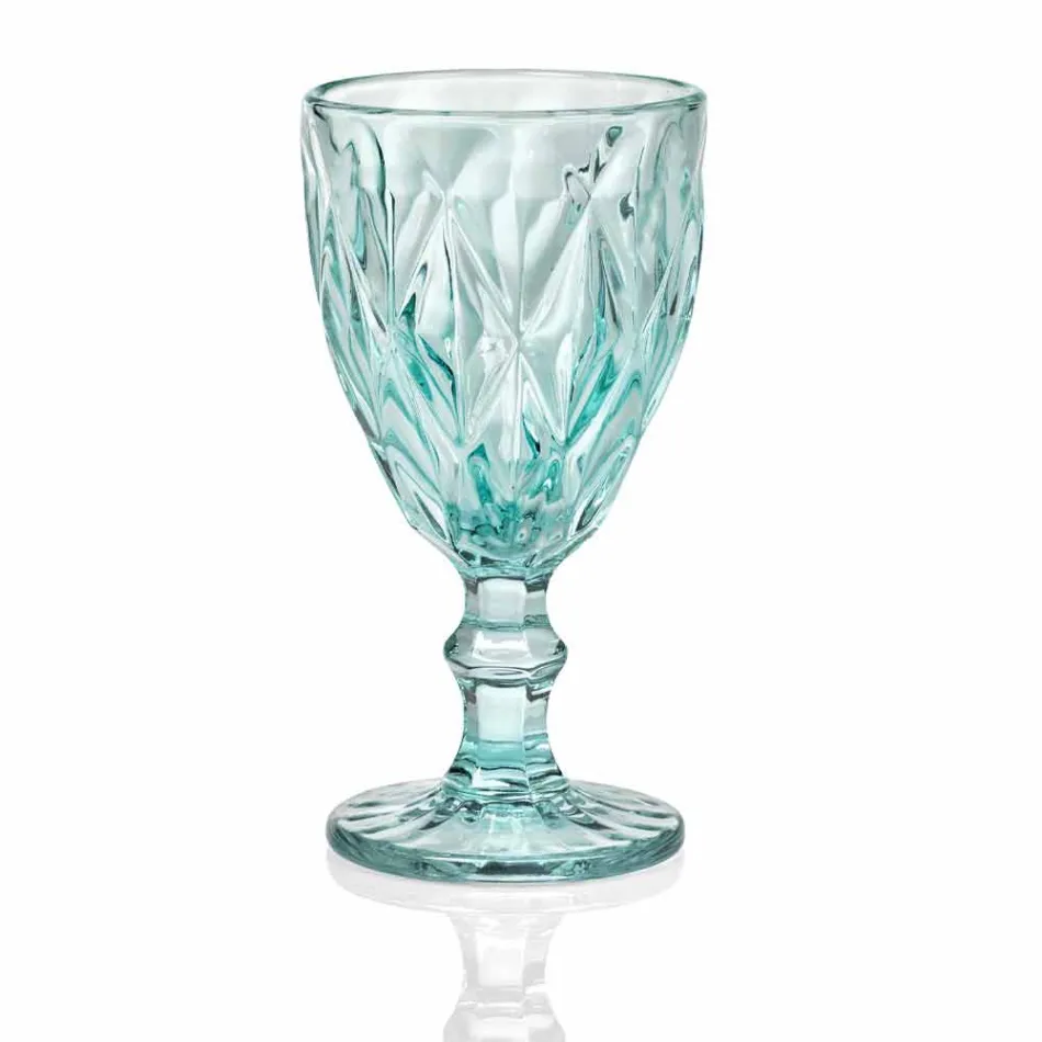 Modernes Design Glasfarbene Weingläser 6 Stück - Timon Viadurini