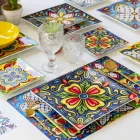 Transparente Glaswassergläser mit geschnitzten Verzierungen 12 Stück - Rocca Viadurini