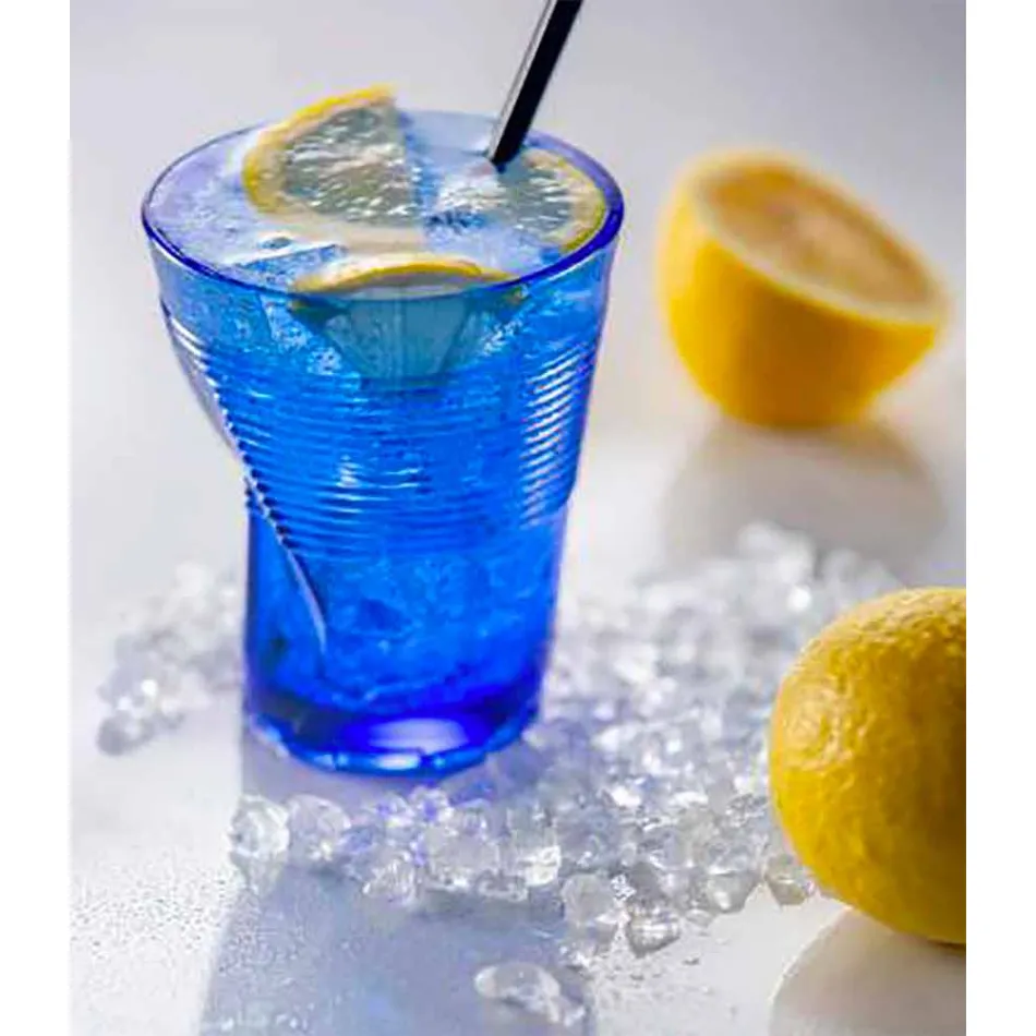 Farbige Glas Cocktailgläser 6 Stück zerknittertes Design - Sarabi Viadurini