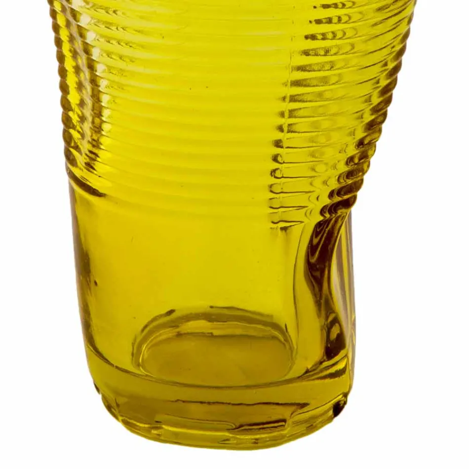 Farbige Glas Cocktailgläser 6 Stück zerknittertes Design - Sarabi Viadurini