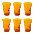 Farbige Glas Cocktailgläser 6 Stück zerknittertes Design - Sarabi Viadurini