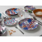 Transparente verzierte Glasweingläser 12 Designbecher - Marokkobisch Viadurini