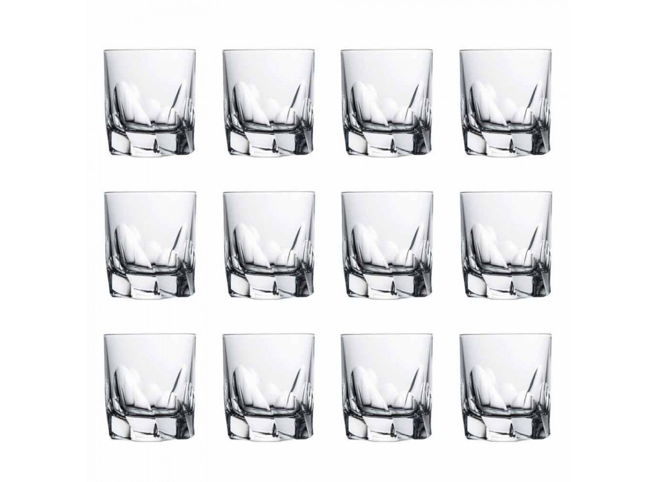 Dekorierter Kristallglas Whisky oder Wasser 12 Stück Dof Design - Titan