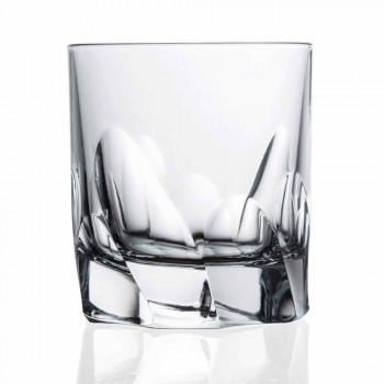 Dekorierter Kristallglas Whisky oder Wasser 12 Stück Dof Design - Titan