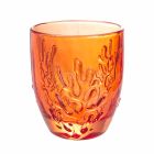 Farbige Glaswassergläser mit Korallendekor, 12 Stück - Purpur Viadurini