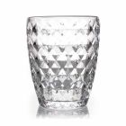 Gläser für Wasser in transparentem Glas und Reliefdekor 12 Stück - Angers Viadurini