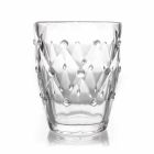 Gläser für Wasser in transparentem Glas und Reliefdekor 12 Stück - Angers Viadurini