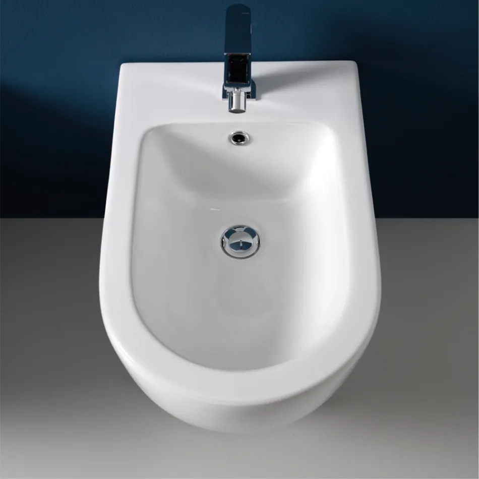Aralia Einloch-Zyklon-Keramik-Bidet mit modernem Design Viadurini