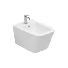 Wandhängendes Bidet mit einem Hahnloch aus weißer Keramik in elegantem, modernem Design – Giunco Viadurini