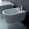 Hängendes Bidet aus Keramik, Design Sun Round 57x37cm, made in Italy