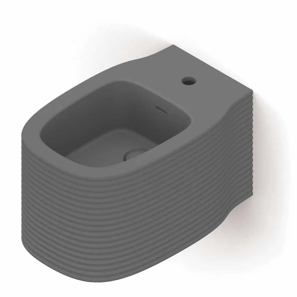 Hängendes Keramik-Bidet in modernem Design, hergestellt in Italien, Hamlet Viadurini