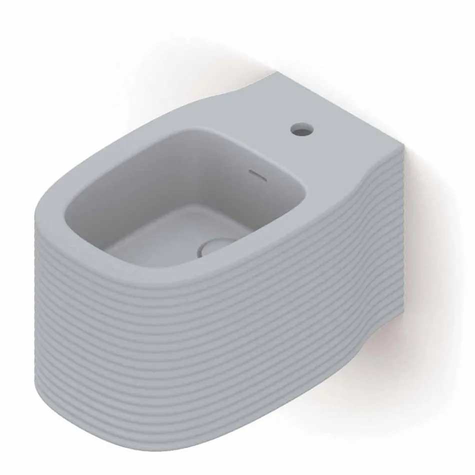 Hängendes Keramik-Bidet in modernem Design, hergestellt in Italien, Hamlet Viadurini