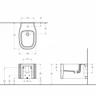 Hängendes Keramik-Bidet in modernem Design, hergestellt in Italien, Hamlet Viadurini