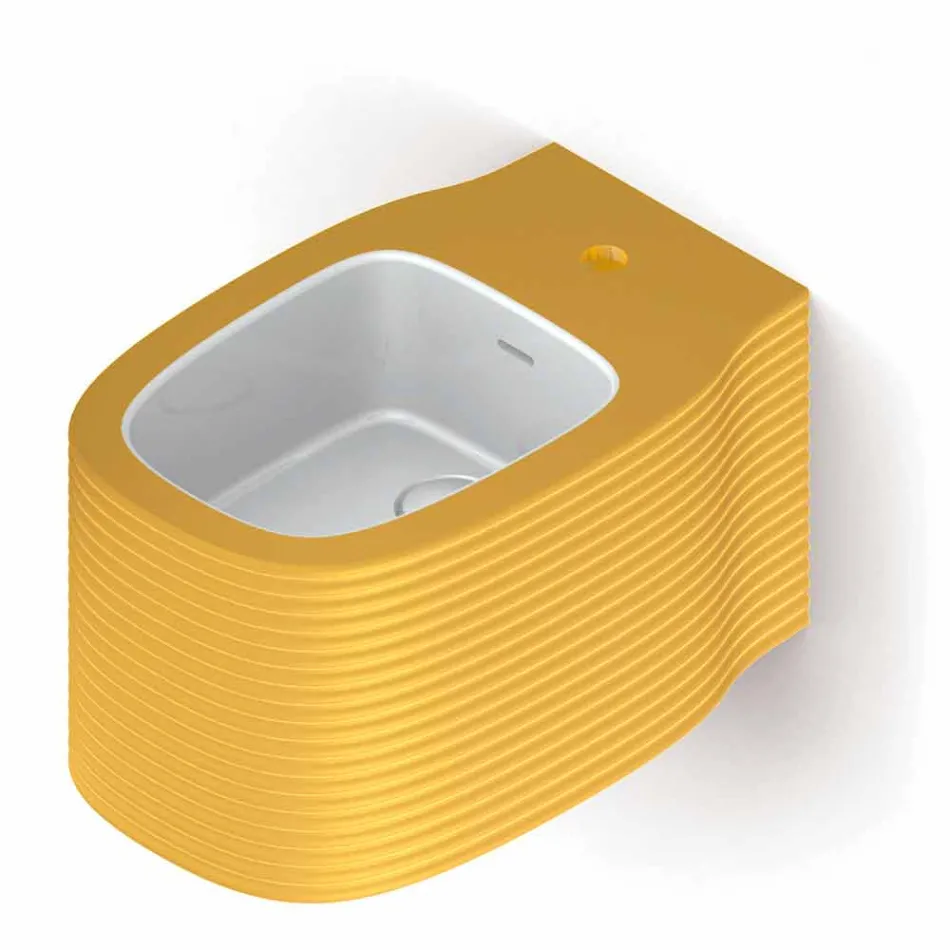 Hängendes Keramik-Bidet in modernem Design, hergestellt in Italien, Hamlet Viadurini