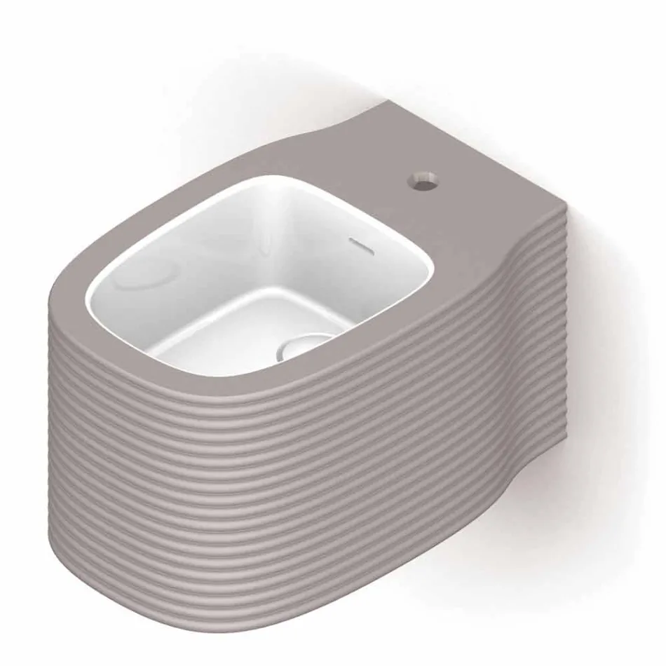 Hängendes Keramik-Bidet in modernem Design, hergestellt in Italien, Hamlet Viadurini